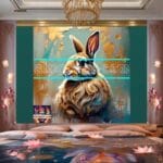 Rabbit Face Gold Frame
Artistic Digital Wall Art Decor _70 - Image 2