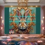 Rabbit Face Gold Frame
Artistic Digital Wall Art Decor _71 - Image 2