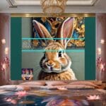 Rabbit Face Gold Frame
Artistic Digital Wall Art Decor _85 - Image 2