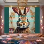 Rabbit Face Gold Frame
Artistic Digital Wall Art Decor _89 - Image 2