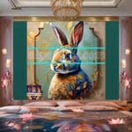 Rabbit Face Gold Frame
Artistic Digital Wall Art Decor _97 - Image 2