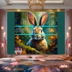 Rabbit Face Gold Frame
Artistic Digital Wall Art Decor _99 - Image 2