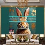 Rabbit Face Gold Frame
Artistic Digital Wall Art Decor _102 - Image 3