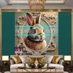 Rabbit Face Gold Frame
Artistic Digital Wall Art Decor _103 - Image 3