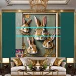 Rabbit Face Gold Frame
Artistic Digital Wall Art Decor _18 - Image 3