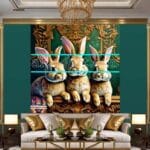 Rabbit Face Gold Frame
Artistic Digital Wall Art Decor _19 - Image 3