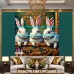 Rabbit Face Gold Frame
Artistic Digital Wall Art Decor _22 - Image 3