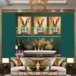 Rabbit Face Gold Frame
  Artistic Digital Wall Art Decor _26 - Image 3