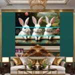 Rabbit Face Gold Frame
Artistic Digital Wall Art Decor _40 - Image 3