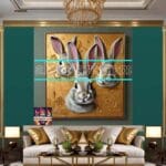 Rabbit Face Gold Frame
Artistic Digital Wall Art Decor _41 - Image 3