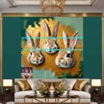 Rabbit Face Gold Frame
Artistic Digital Wall Art Decor _44 - Image 3