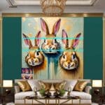 Rabbit Face Gold Frame
Artistic Digital Wall Art Decor _57 - Image 3