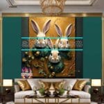 Rabbit Face Gold Frame
Artistic Digital Wall Art Decor _06 - Image 3