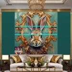 Rabbit Face Gold Frame
Artistic Digital Wall Art Decor _71 - Image 3