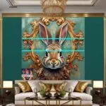 Rabbit Face Gold Frame
Artistic Digital Wall Art Decor _71 - Image 3
