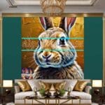 Rabbit Face Gold Frame
Artistic Digital Wall Art Decor _72 - Image 3