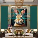 Rabbit Face Gold Frame
Artistic Digital Wall Art Decor _86 - Image 3