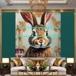 Rabbit Face Gold Frame
Artistic Digital Wall Art Decor _89 - Image 3