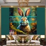 Rabbit Face Gold Frame
Artistic Digital Wall Art Decor _99 - Image 3