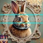 Rabbit Face Gold Frame
Artistic Digital Wall Art Decor _103