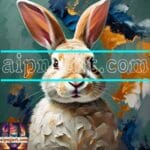 Rabbit Face Gold Frame
Artistic Digital Wall Art Decor _106