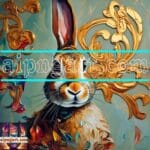 Rabbit Face Gold Frame
Artistic Digital Wall Art Decor _108