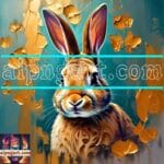 Rabbit Face Gold Frame
Artistic Digital Wall Art Decor _115