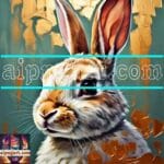 Rabbit Face Gold Frame
Artistic Digital Wall Art Decor _118