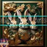 Rabbit Face Gold Frame
Artistic Digital Wall Art Decor _15