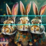 Rabbit Face Gold Frame
Artistic Digital Wall Art Decor _23