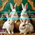Rabbit Face Gold Frame
  Artistic Digital Wall Art Decor _03