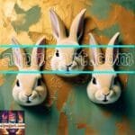 Rabbit Face Gold Frame
  Artistic Digital Wall Art Decor _36