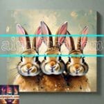 Rabbit Face Gold Frame
Artistic Digital Wall Art Decor _37