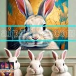Rabbit Face Gold Frame
Artistic Digital Wall Art Decor _04