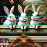 Rabbit Face Gold Frame
Artistic Digital Wall Art Decor _40