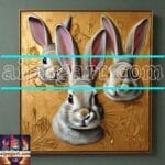 Rabbit Face Gold Frame
Artistic Digital Wall Art Decor _41