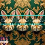 Rabbit Face Gold Frame
Artistic Digital Wall Art Decor _05