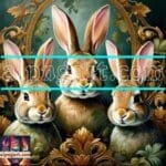 Rabbit Face Gold Frame
  Artistic Digital Wall Art Decor _55