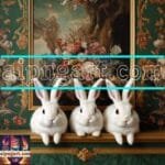 Rabbit Face Gold Frame
  Artistic Digital Wall Art Decor _59
