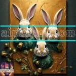 Rabbit Face Gold Frame
Artistic Digital Wall Art Decor _06