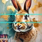 Rabbit Face Gold Frame
  Artistic Digital Wall Art Decor _61