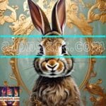 Rabbit Face Gold Frame
Artistic Digital Wall Art Decor _66