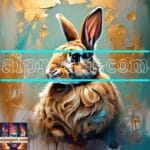Rabbit Face Gold Frame
Artistic Digital Wall Art Decor _70