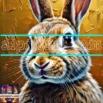 Rabbit Face Gold Frame
Artistic Digital Wall Art Decor _72