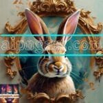 Rabbit Face Gold Frame
  Artistic Digital Wall Art Decor _83