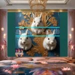 Squirrel
Face Gold Frame Artistic Digital Wall Art Home _01 - Image 2