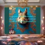 Squirrel Face Gold Frame
Artistic Digital Wall Art Home _100 - Image 2