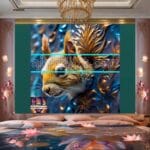 Squirrel Face Gold Frame
Artistic Digital Wall Art Home _102 - Image 2