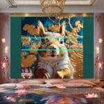 Squirrel Face Gold Frame
Artistic Digital Wall Art Home _104 - Image 2