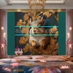 Squirrel Face Gold Frame
  Artistic Digital Wall Art Home _111 - Image 2